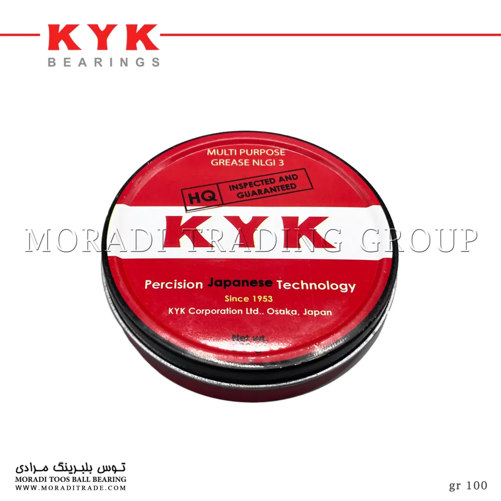 گریس نسوز قرمز KYK پایه لیتیوم 100 گرمی | روانکاری با دوام برای قطعات صنعتی و خودرویی