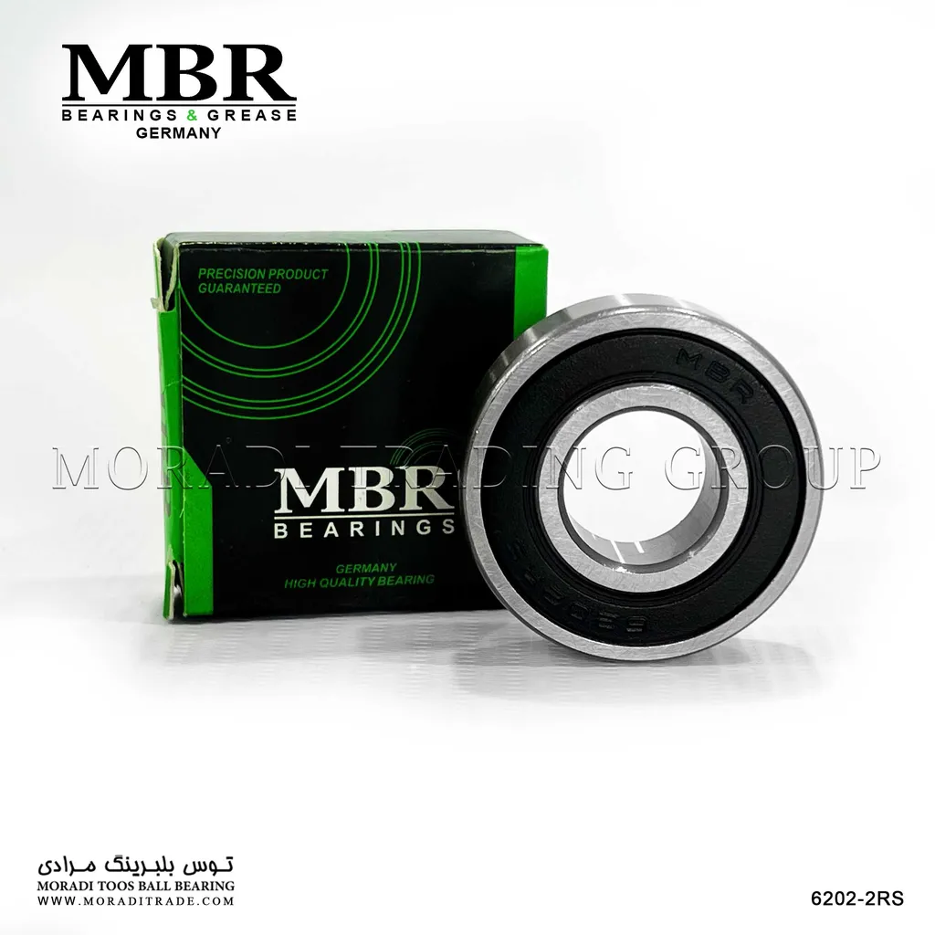 بلبرینگ شیار عمیق دوطرف آب‌بند لاستیکی MBR 6202-2RS